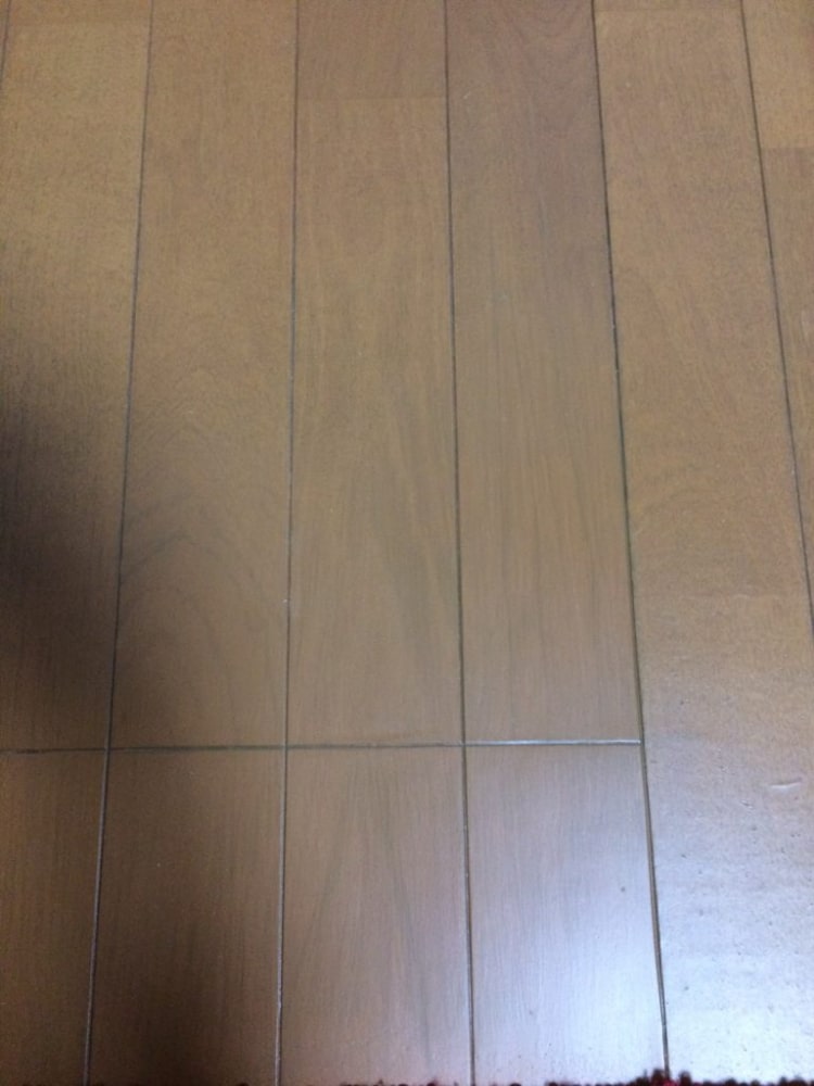 フローリング剥がれ、湿気による膨らみの補修　京都 BEFORE