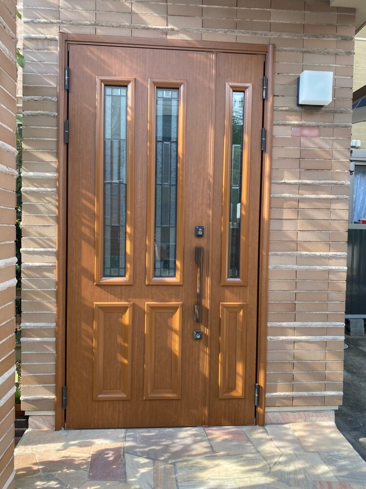 玄関ドアシートはり＋塗装補修前