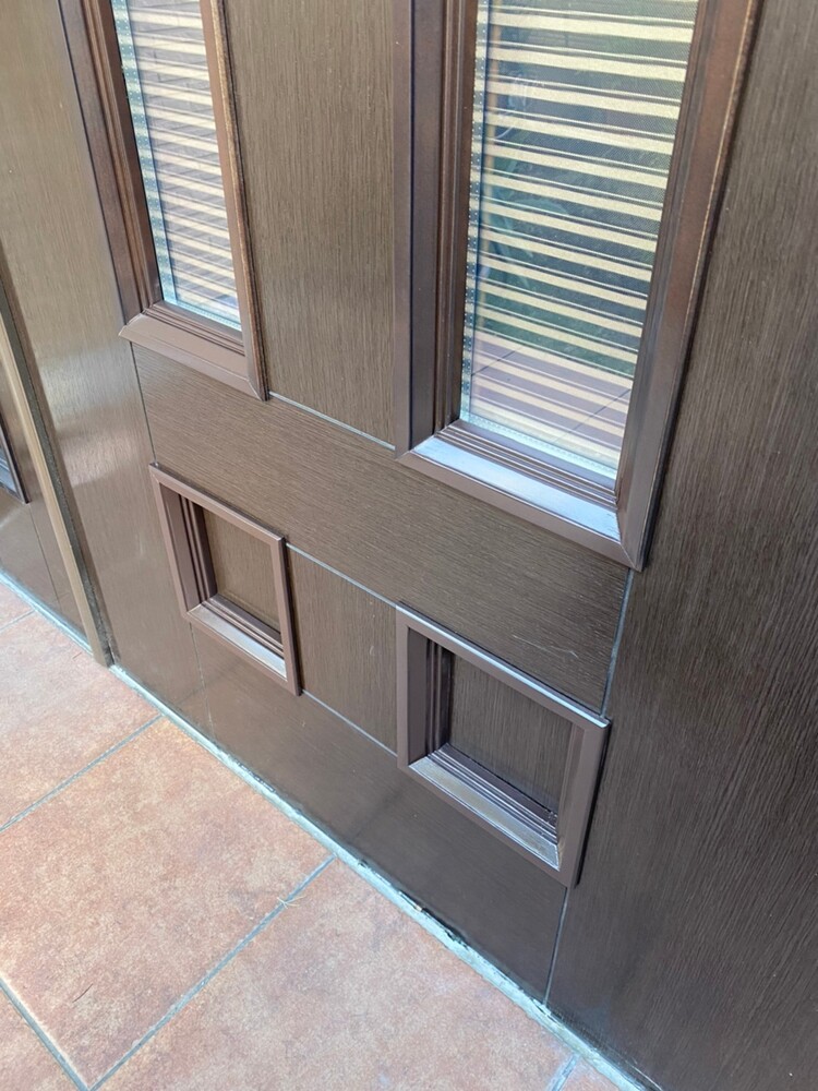 玄関ドアモールリフォーム前