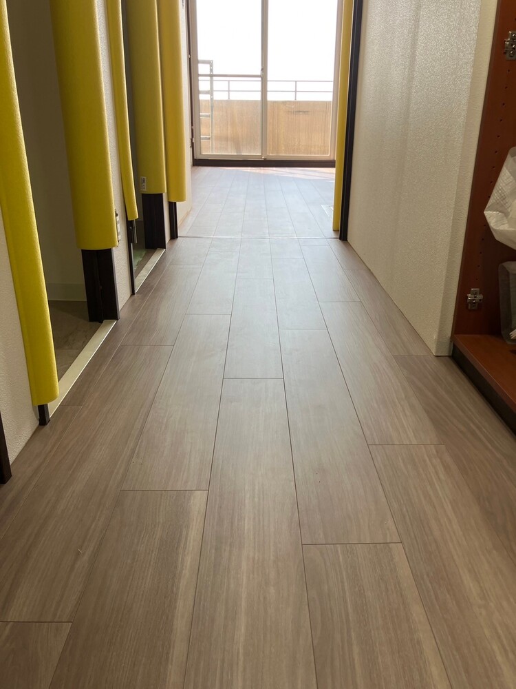 床上貼り工事前