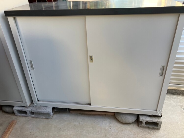 物置引戸リペア前