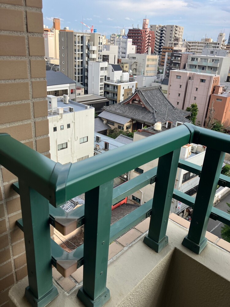 バルコニー手摺塗装前