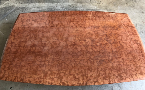 大理石天板クリア剥がれ補修後