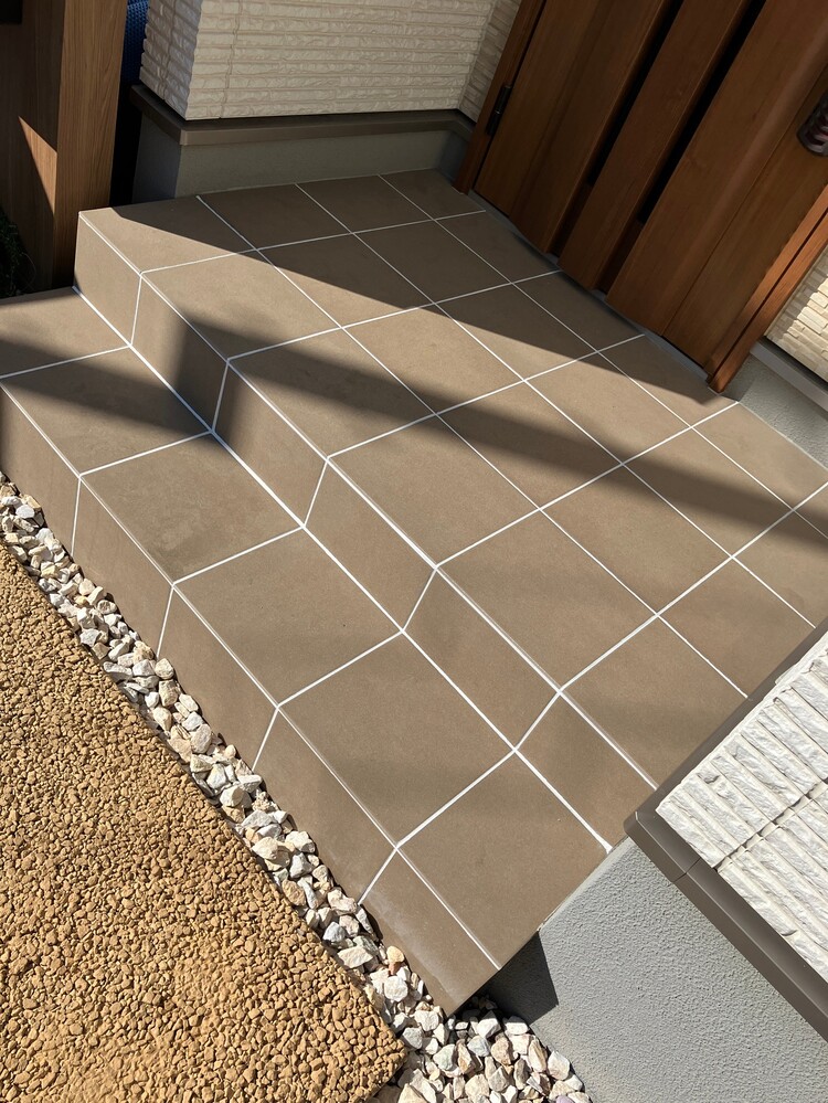 タイル目地着色リペア前