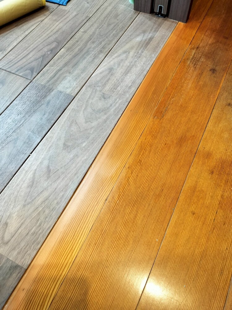 縁甲板剝がれ補修前